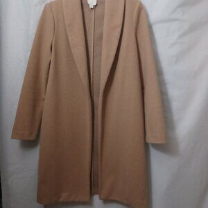 JOIE LIGHTWEIGHT OPEN FRONT LONGLINE SHAWL COLLAR TRENCH COAT STYLE JACKET